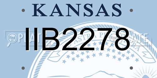 IIB2278 Kansas License Plate