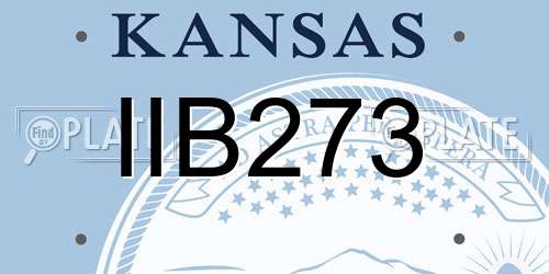 IIB273 Kansas License Plate