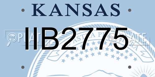 IIB2775 Kansas License Plate