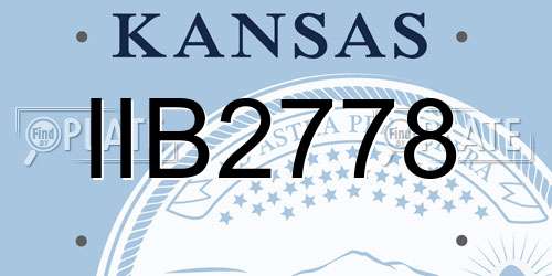 IIB2778 Kansas License Plate