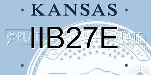 IIB27E Kansas License Plate