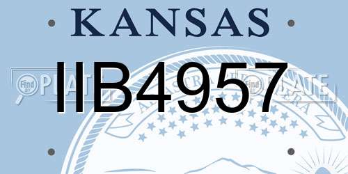 IIB4957 Kansas License Plate