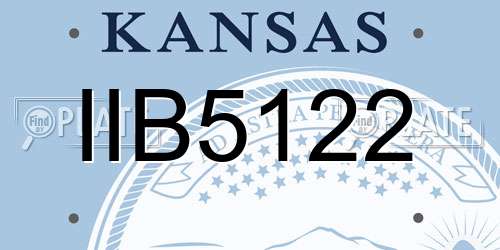 IIB5122 Kansas License Plate