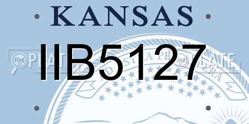 IIB5127 Kansas License Plate