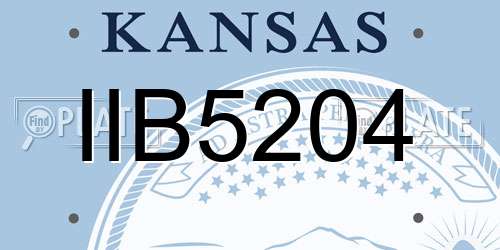 IIB5204 Kansas License Plate