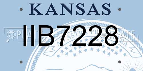 IIB7228 Kansas License Plate