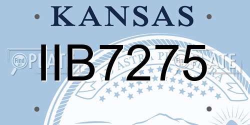 IIB7275 Kansas License Plate