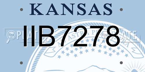 IIB7278 Kansas License Plate