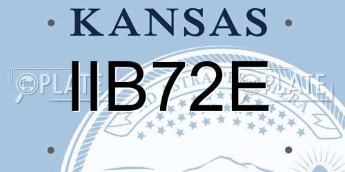 IIB72E Kansas License Plate
