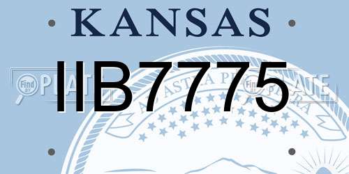 IIB7775 Kansas License Plate