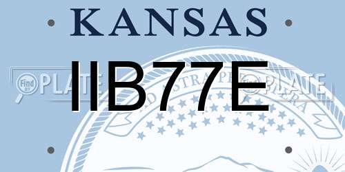 IIB77E Kansas License Plate