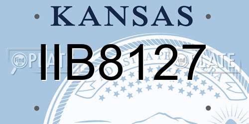 IIB8127 Kansas License Plate