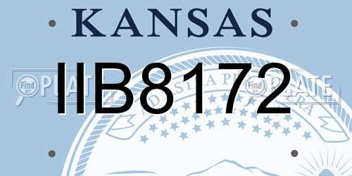 IIB8172 Kansas License Plate