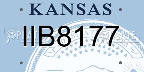 IIB8177 Kansas License Plate