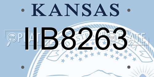 IIB8263 Kansas License Plate