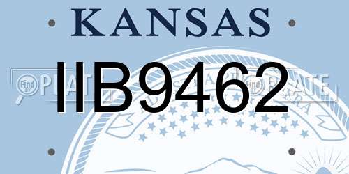 IIB9462 Kansas License Plate