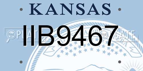 IIB9467 Kansas License Plate