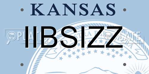 IIBSIZZ Kansas License Plate