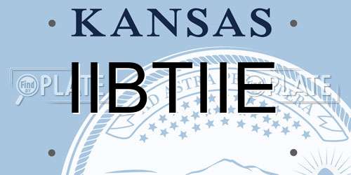 IIBTIIE Kansas License Plate