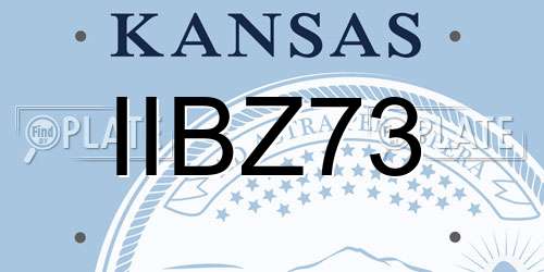 IIBZ73 Kansas License Plate