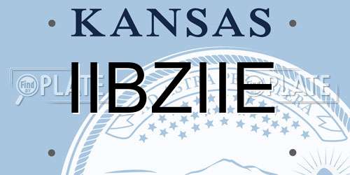 IIBZIIE Kansas License Plate