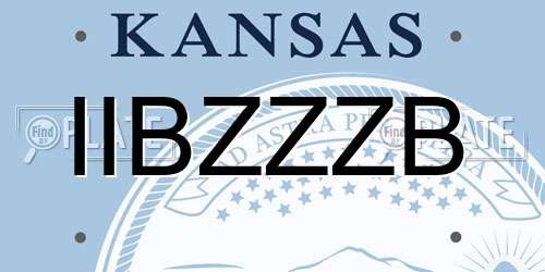 IIBZZZB Kansas License Plate