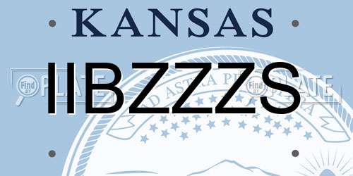 IIBZZZS Kansas License Plate