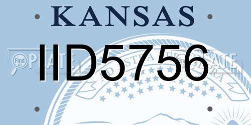 IID5756 Kansas License Plate