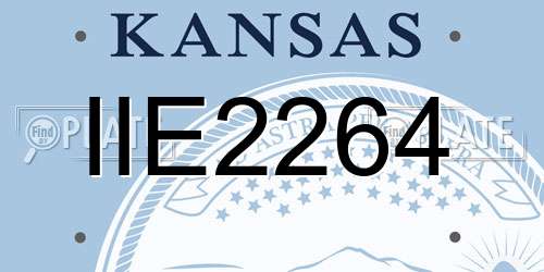 IIE2264 Kansas License Plate