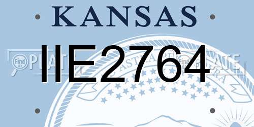 IIE2764 Kansas License Plate
