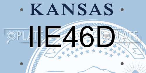 IIE46D Kansas License Plate