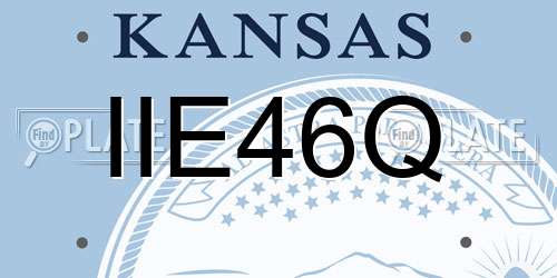 IIE46Q Kansas License Plate