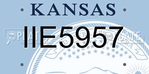 IIE5957 Kansas License Plate