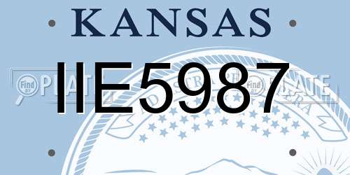 IIE5987 Kansas License Plate