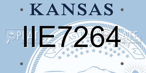 IIE7264 Kansas License Plate