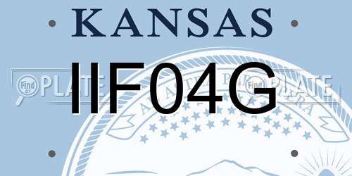 IIF04G Kansas License Plate