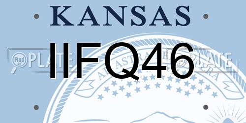 IIFQ46 Kansas License Plate