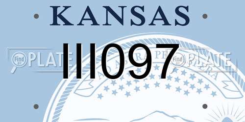 III097 Kansas License Plate