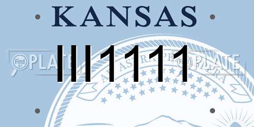 III1111 Kansas License Plate