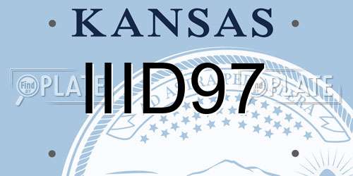 IIID97 Kansas License Plate