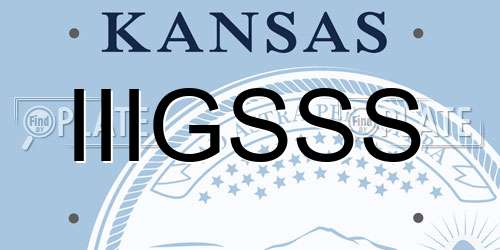 IIIGSSS Kansas License Plate
