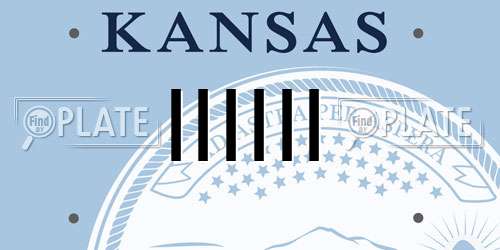 IIIIII Kansas License Plate