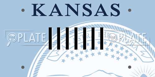 IIIIIII Kansas License Plate