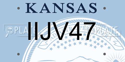 IIJV47 Kansas License Plate