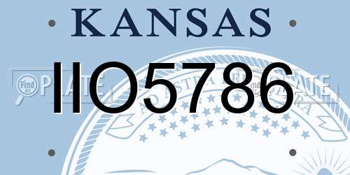 IIO5786 Kansas License Plate
