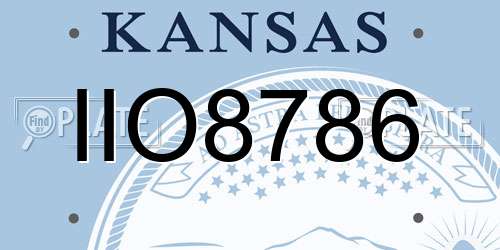 IIO8786 Kansas License Plate
