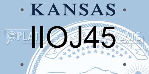 IIOJ45 Kansas License Plate