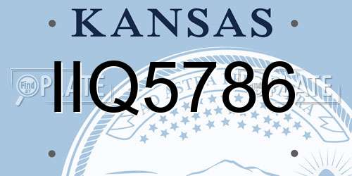 IIQ5786 Kansas License Plate