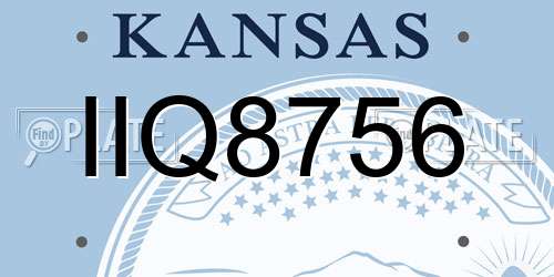 IIQ8756 Kansas License Plate