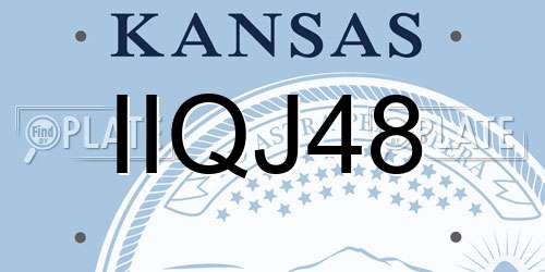 IIQJ48 Kansas License Plate